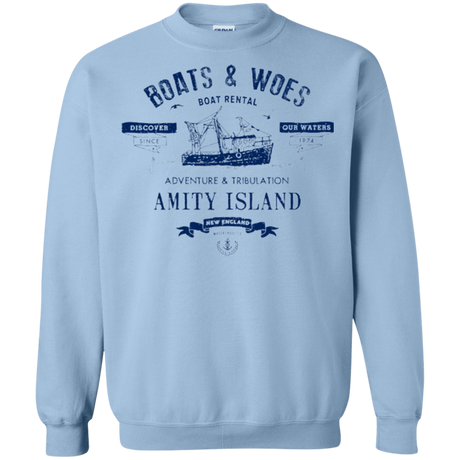 Sweatshirts Light Blue / Small BOATS & WOES Crewneck Sweatshirt