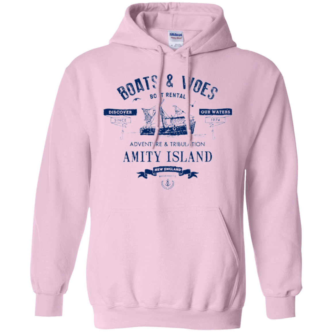 Sweatshirts Light Pink / Small BOATS & WOES Pullover Hoodie