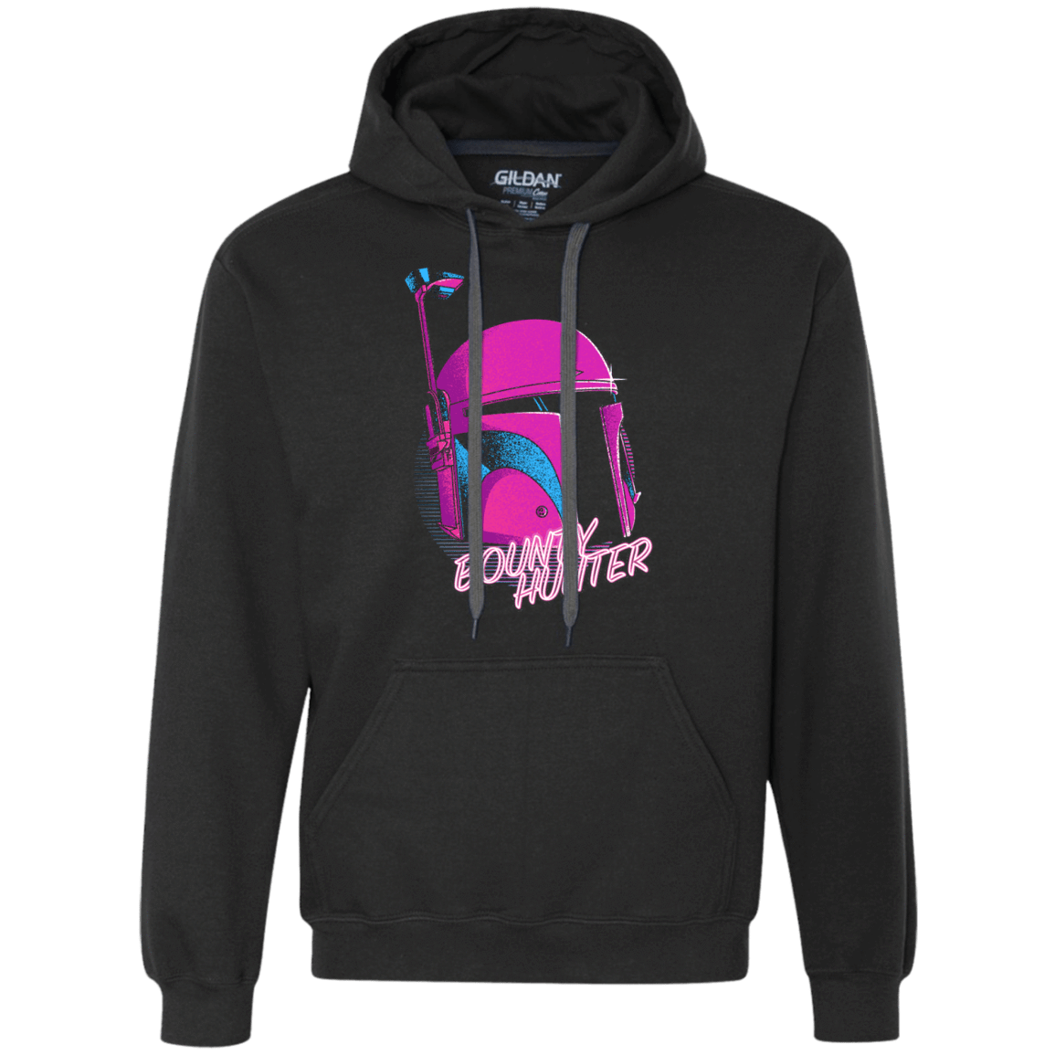 Sweatshirts Black / Small Bobba Helmet 80's Premium Fleece Hoodie