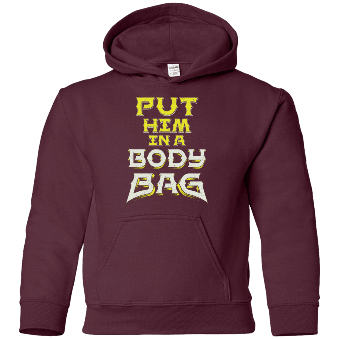 Sweatshirts Maroon / YS BODY BAG Youth Hoodie