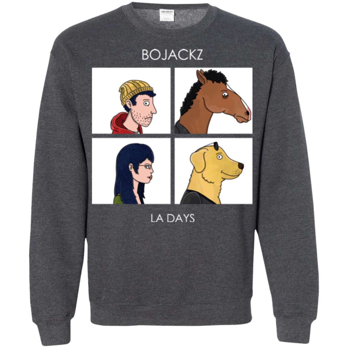 Sweatshirts Dark Heather / S Bojackz Crewneck Sweatshirt