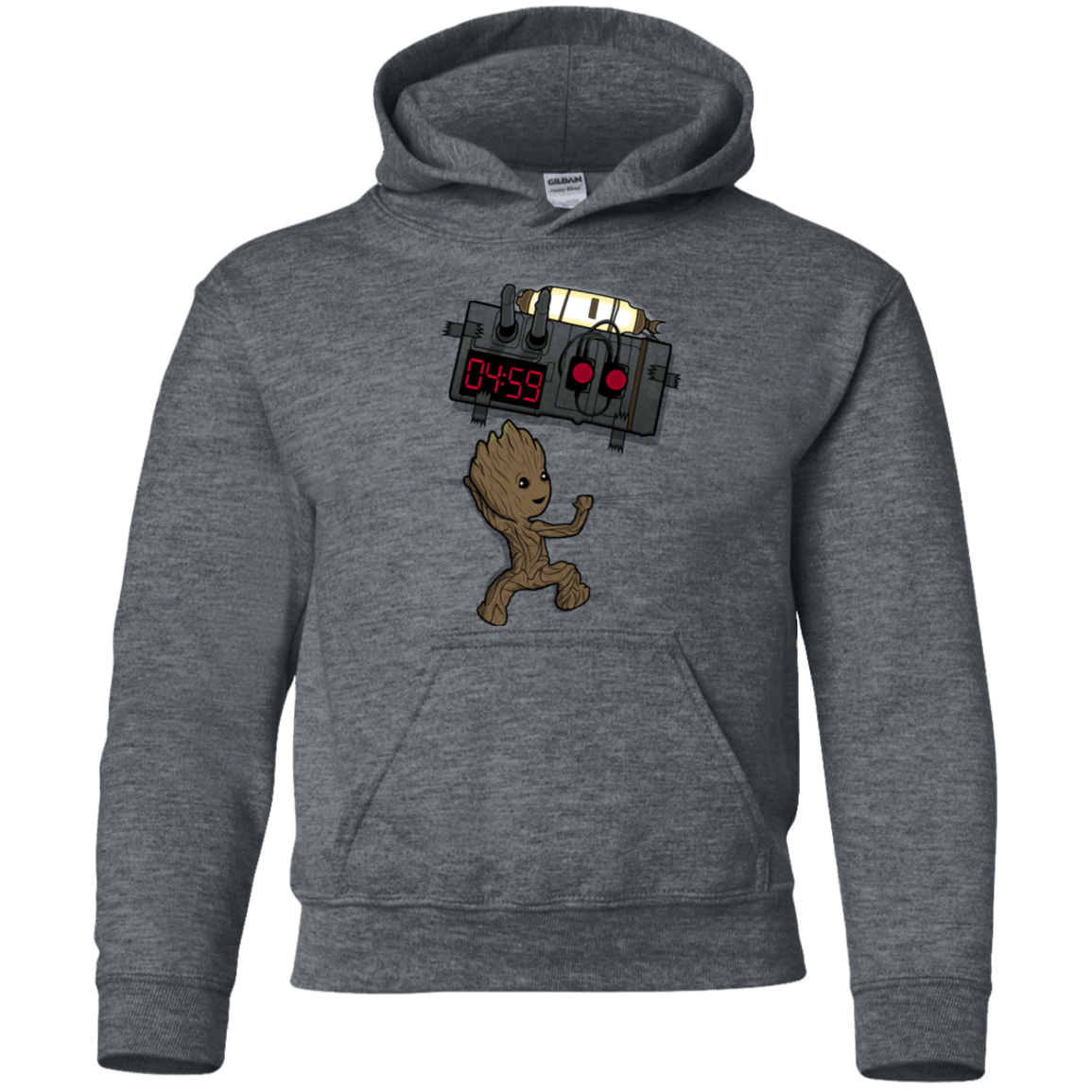 Sweatshirts Dark Heather / YS Bomb In Your Chest! Youth Hoodie