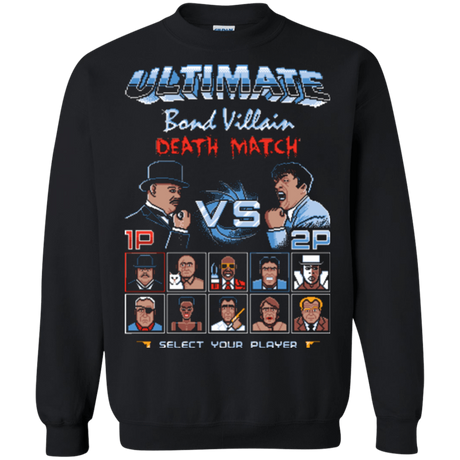 Sweatshirts Black / Small Bond Villain Death Match Crewneck Sweatshirt