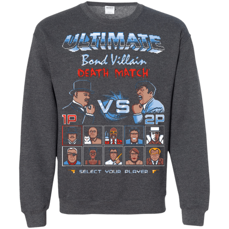 Sweatshirts Dark Heather / Small Bond Villain Death Match Crewneck Sweatshirt