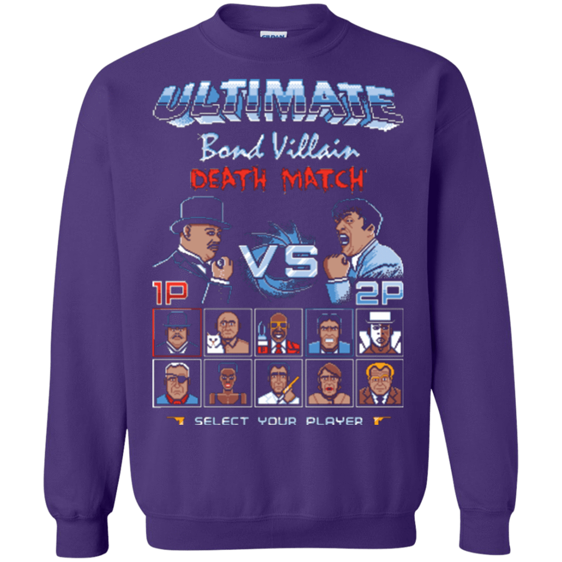 Sweatshirts Purple / Small Bond Villain Death Match Crewneck Sweatshirt