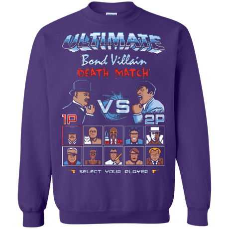 Sweatshirts Purple / Small Bond Villain Death Match Crewneck Sweatshirt