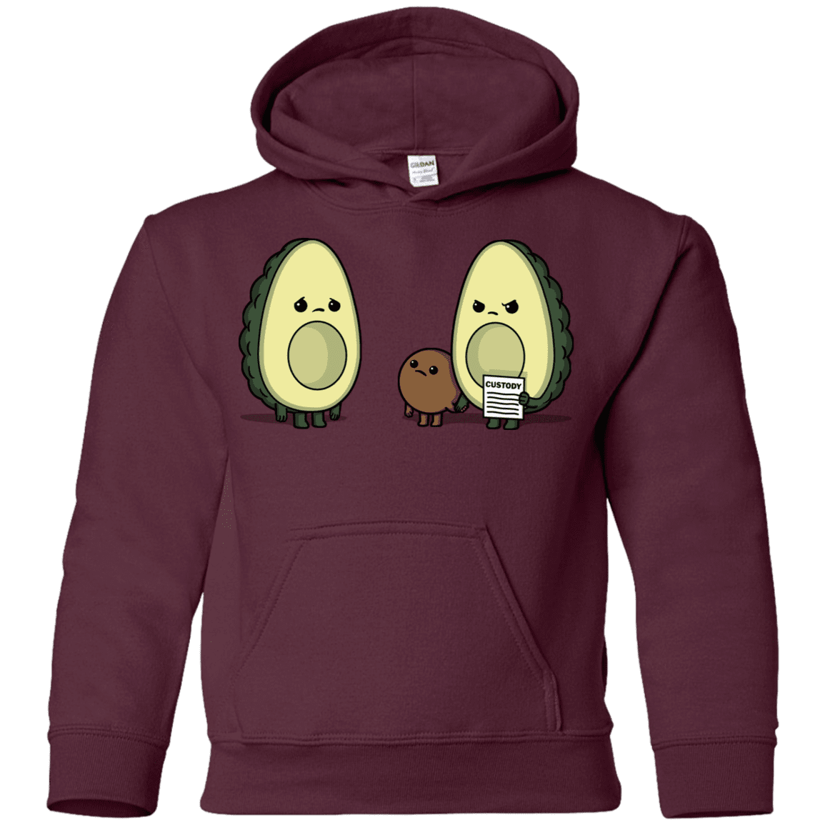 Sweatshirts Maroon / YS Bone Custody Youth Hoodie