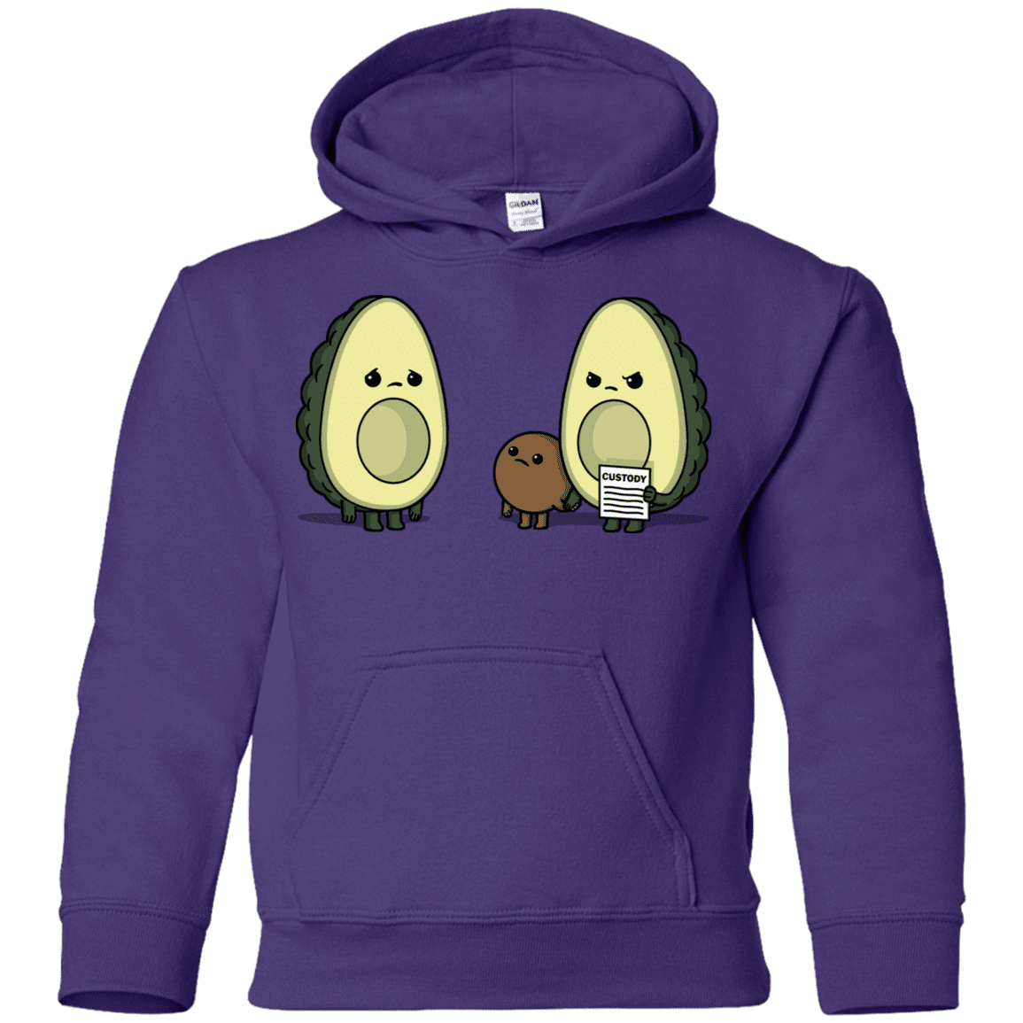 Sweatshirts Purple / YS Bone Custody Youth Hoodie