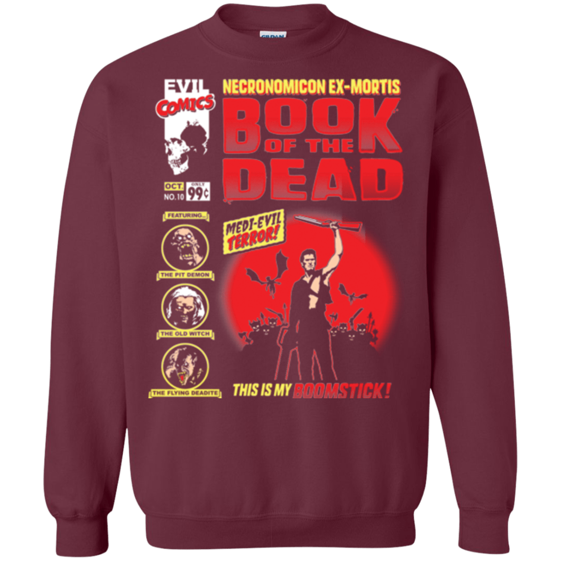 Sweatshirts Maroon / Small Book Of The Dead Crewneck Sweatshirt