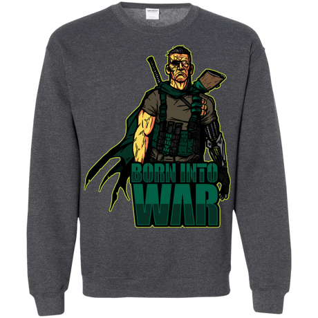 Sweatshirts Dark Heather / S Born Into War Crewneck Sweatshirt