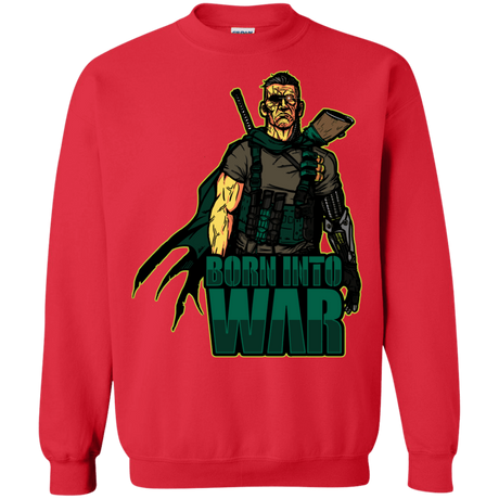 Sweatshirts Red / S Born Into War Crewneck Sweatshirt