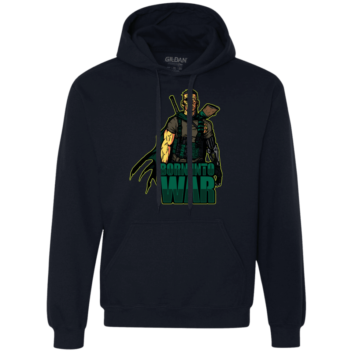 Sweatshirts Navy / S Born Into War Premium Fleece Hoodie