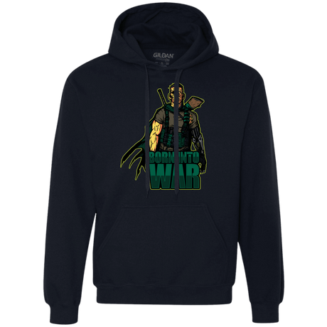Sweatshirts Navy / S Born Into War Premium Fleece Hoodie