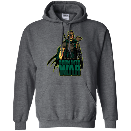 Sweatshirts Dark Heather / S Born Into War Pullover Hoodie