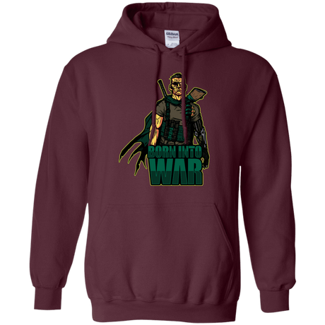 Sweatshirts Maroon / S Born Into War Pullover Hoodie