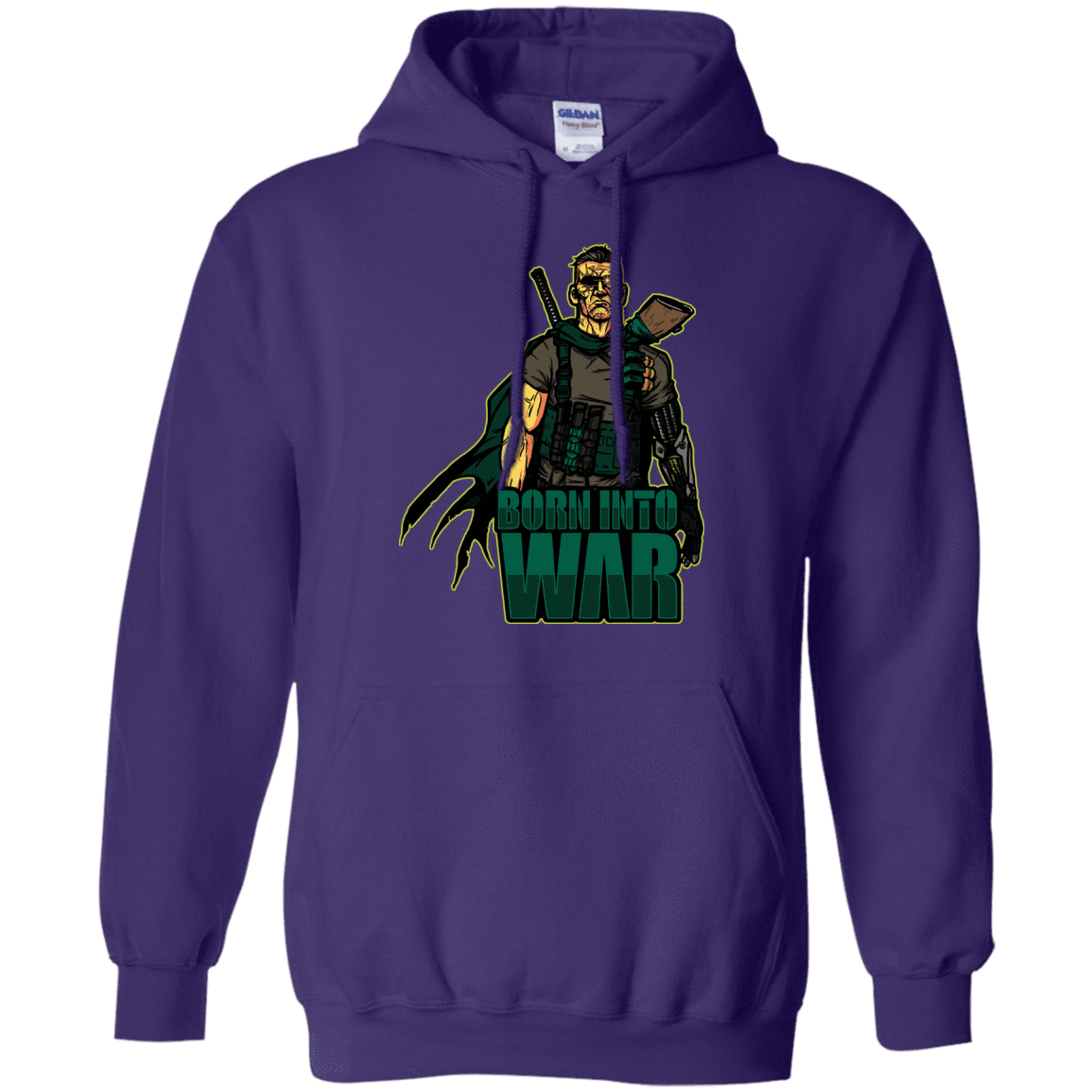 Sweatshirts Purple / S Born Into War Pullover Hoodie