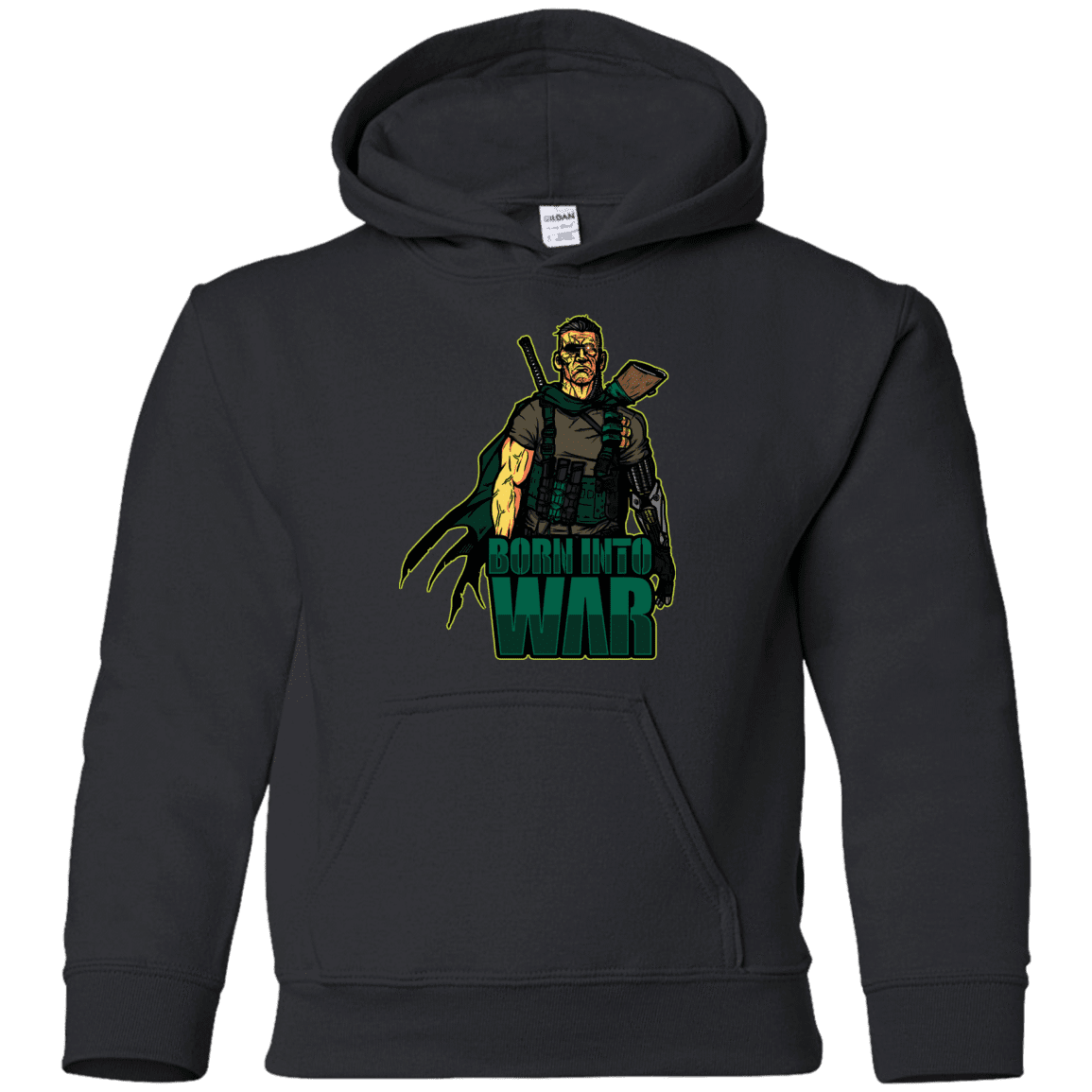 Sweatshirts Black / YS Born Into War Youth Hoodie