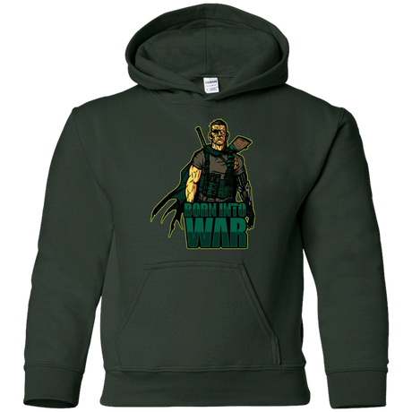 Sweatshirts Forest Green / YS Born Into War Youth Hoodie