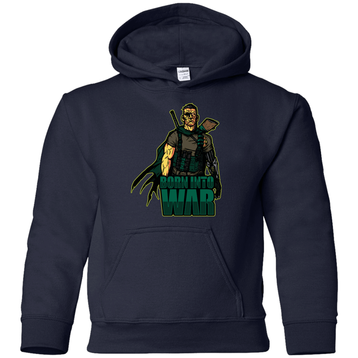 Sweatshirts Navy / YS Born Into War Youth Hoodie