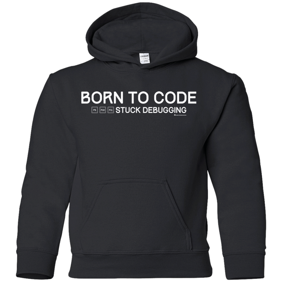 Sweatshirts Black / YS Born To Code Stuck Debugging Youth Hoodie