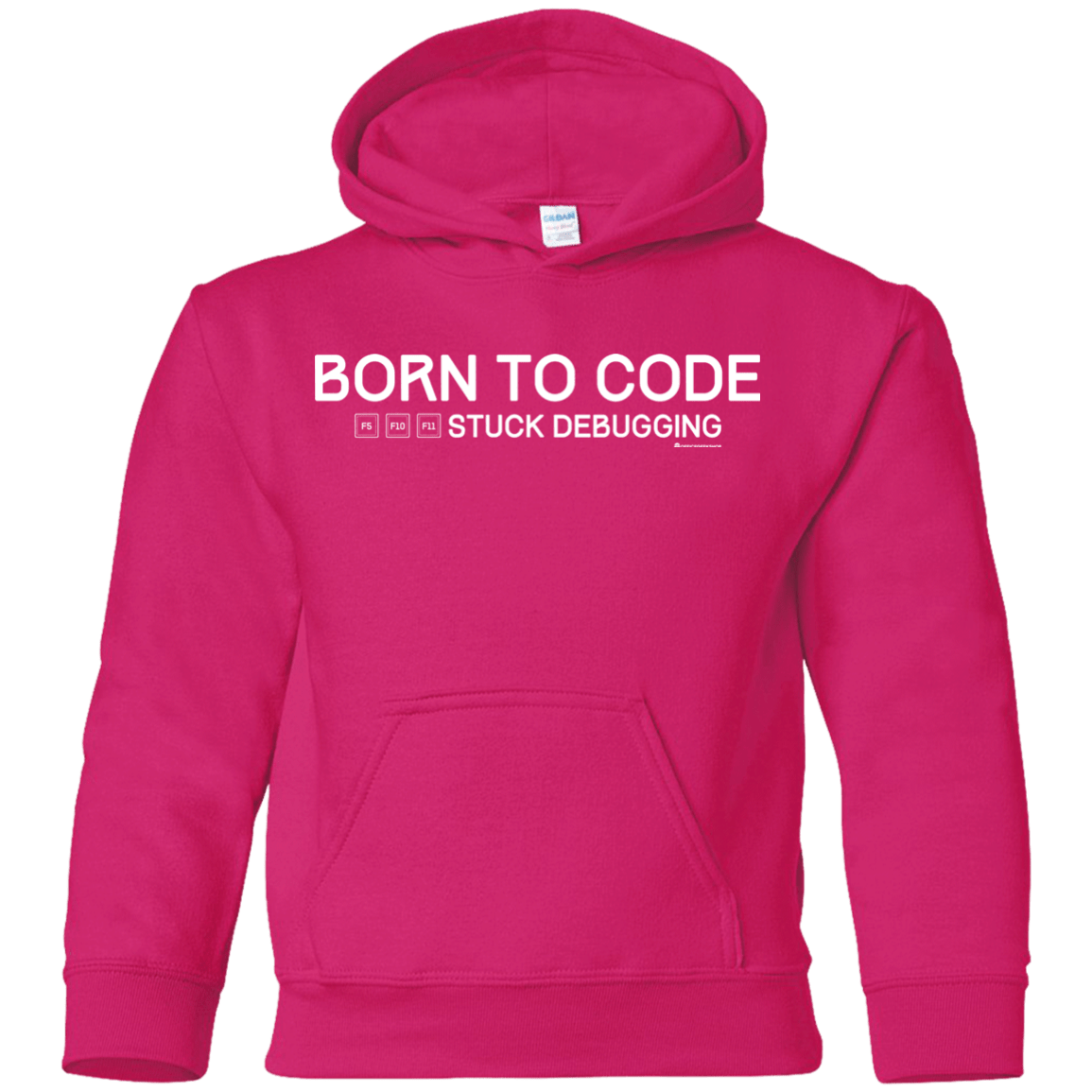 Sweatshirts Heliconia / YS Born To Code Stuck Debugging Youth Hoodie