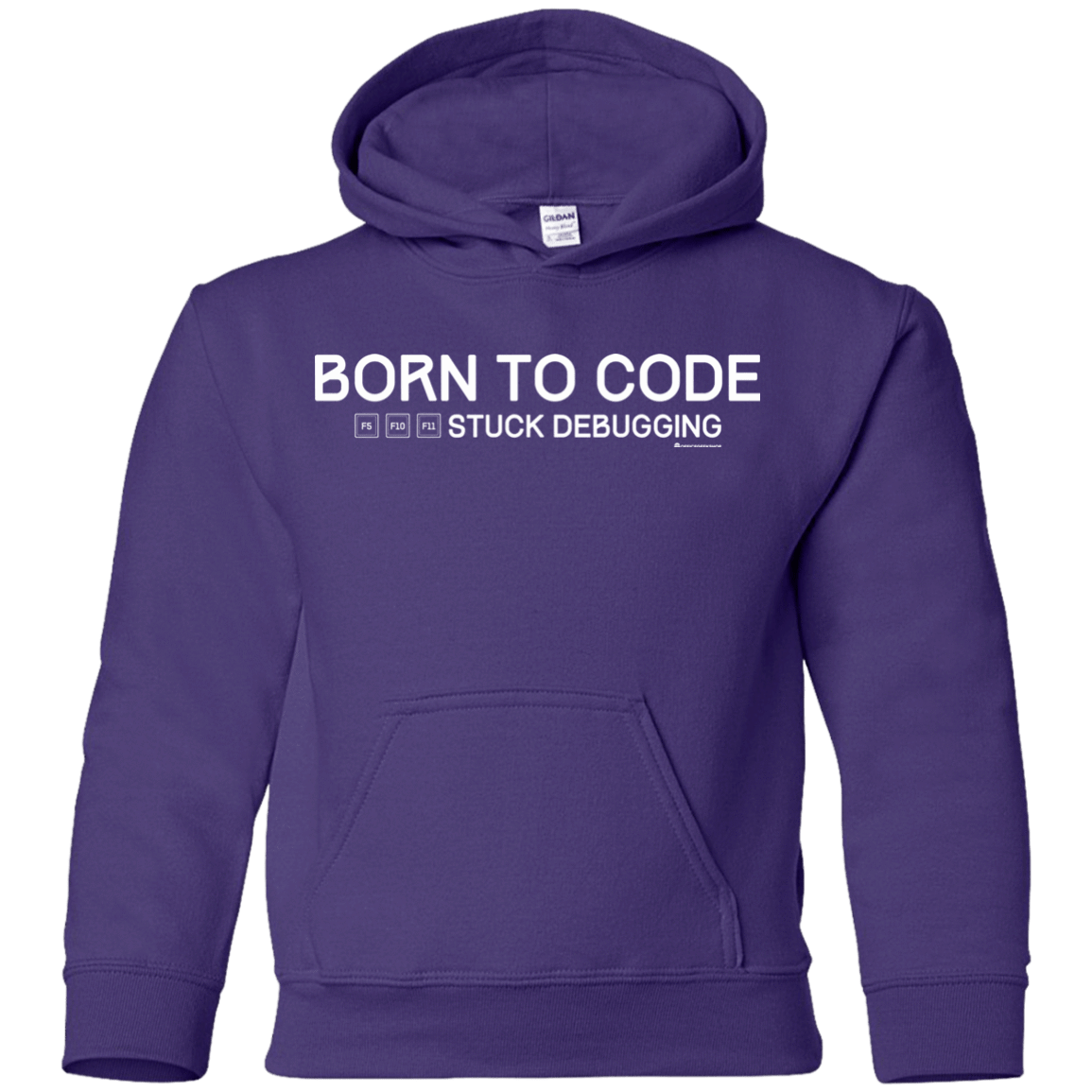 Sweatshirts Purple / YS Born To Code Stuck Debugging Youth Hoodie
