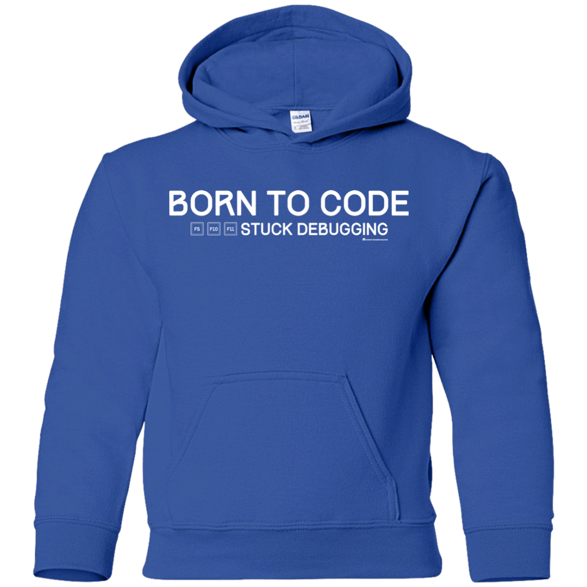 Sweatshirts Royal / YS Born To Code Stuck Debugging Youth Hoodie