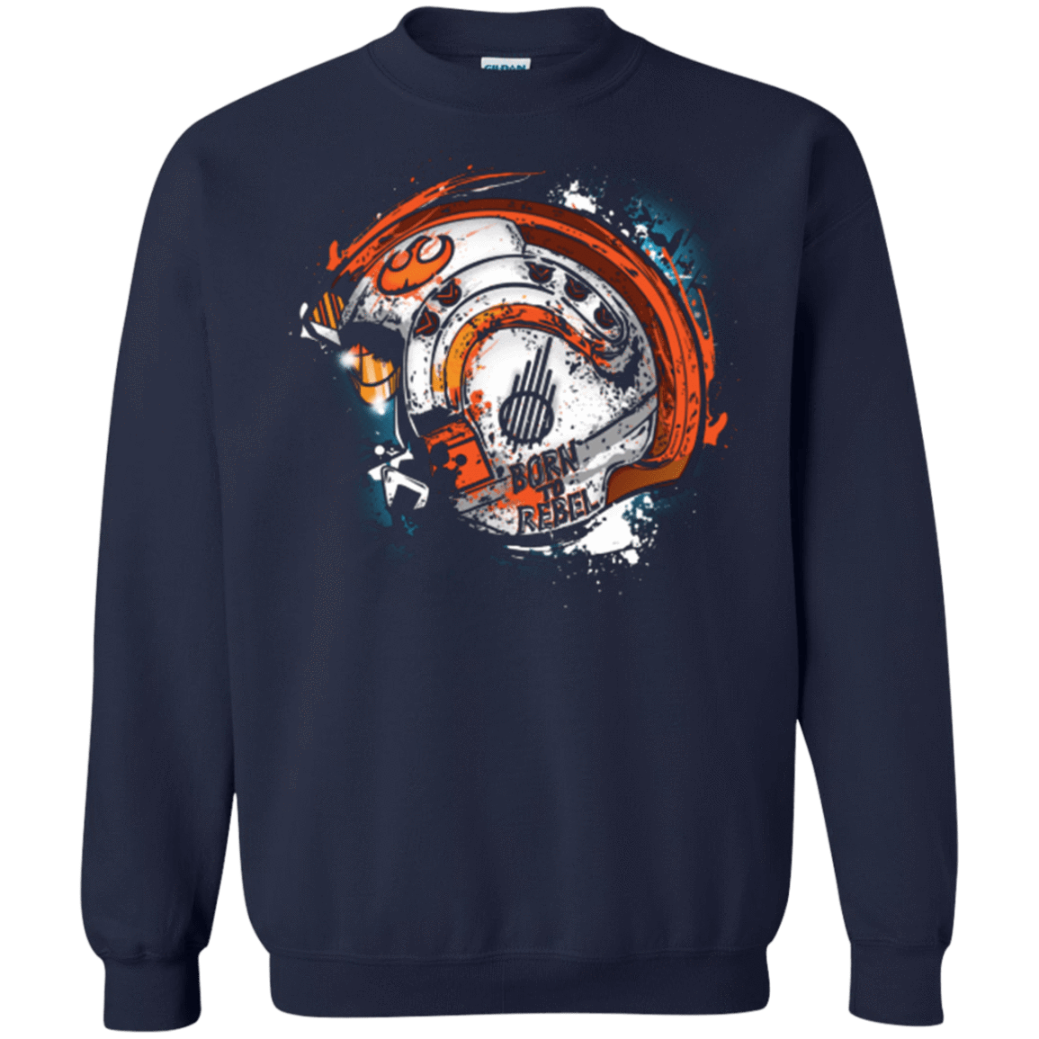 Sweatshirts Navy / Small Born to Rebel Crewneck Sweatshirt