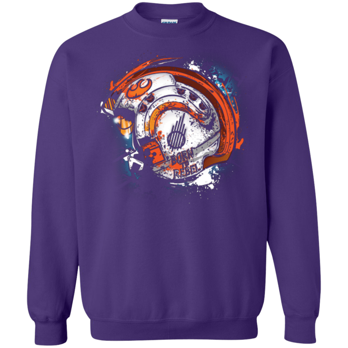 Sweatshirts Purple / Small Born to Rebel Crewneck Sweatshirt