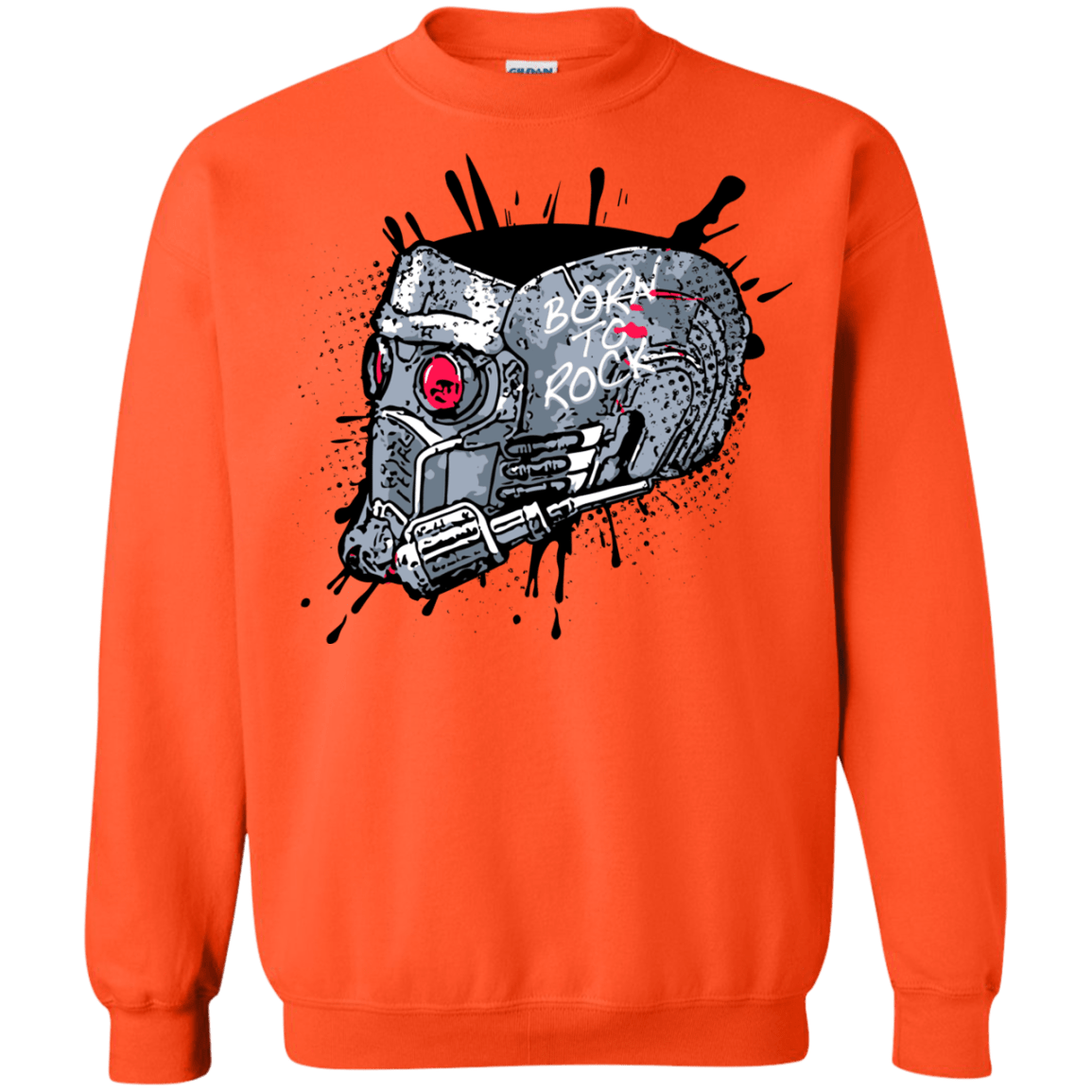 Sweatshirts Orange / Small Born to Rock Crewneck Sweatshirt