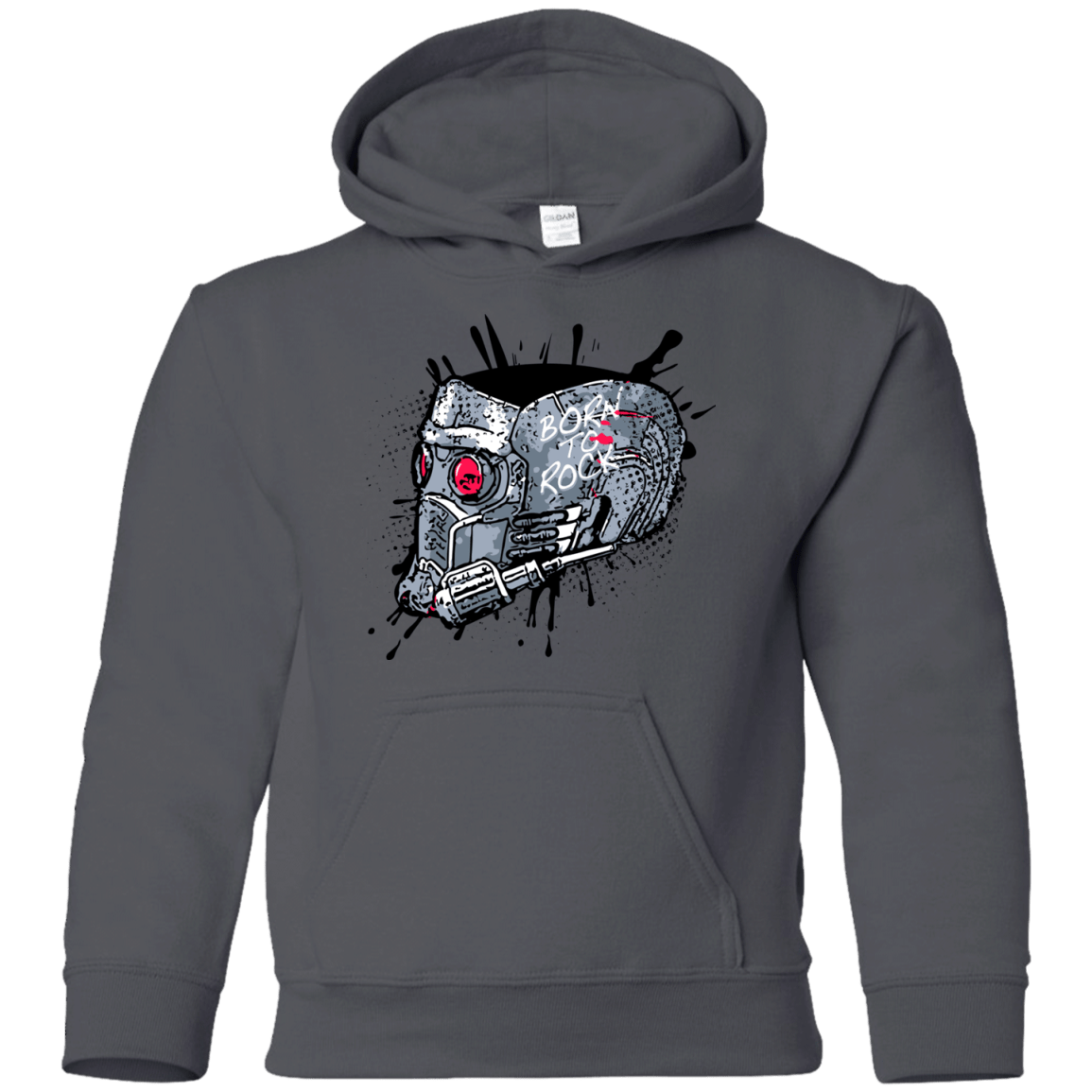 Sweatshirts Charcoal / YS Born to Rock Youth Hoodie