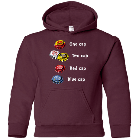 Sweatshirts Maroon / YS Bottle Caps Fever Youth Hoodie