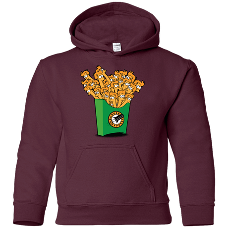Sweatshirts Maroon / YS Box of Fries Youth Hoodie