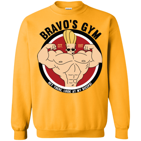 Sweatshirts Gold / Small Bravo's Gym Crewneck Sweatshirt