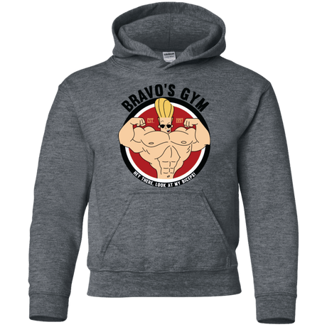 Sweatshirts Dark Heather / YS Bravo's Gym Youth Hoodie
