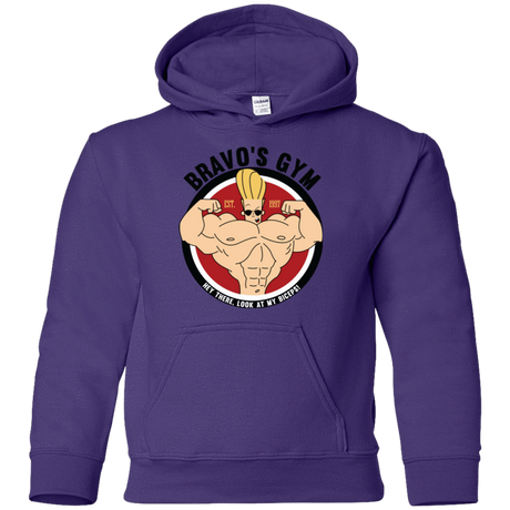 Sweatshirts Purple / YS Bravo's Gym Youth Hoodie