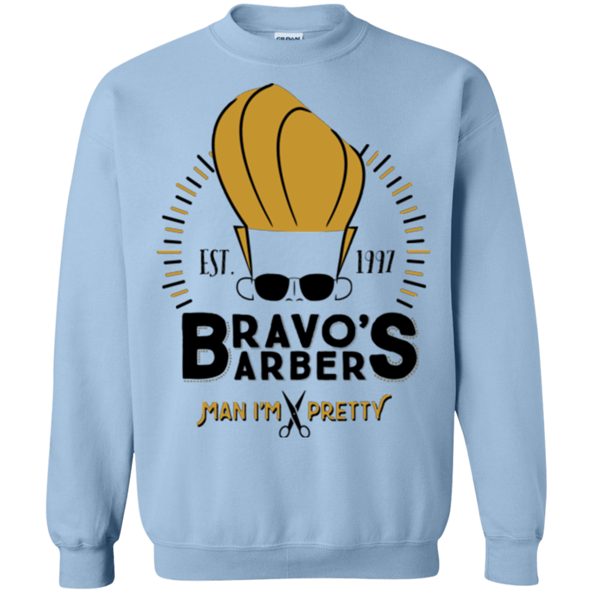 Sweatshirts Light Blue / Small Bravos Barbers Crewneck Sweatshirt