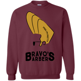 Sweatshirts Maroon / S Bravos Barbers Crewneck Sweatshirt