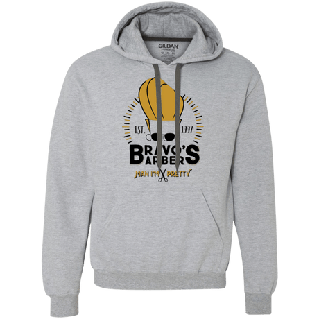 Sweatshirts Sport Grey / Small Bravos Barbers Premium Fleece Hoodie