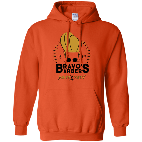 Sweatshirts Orange / Small Bravos Barbers Pullover Hoodie