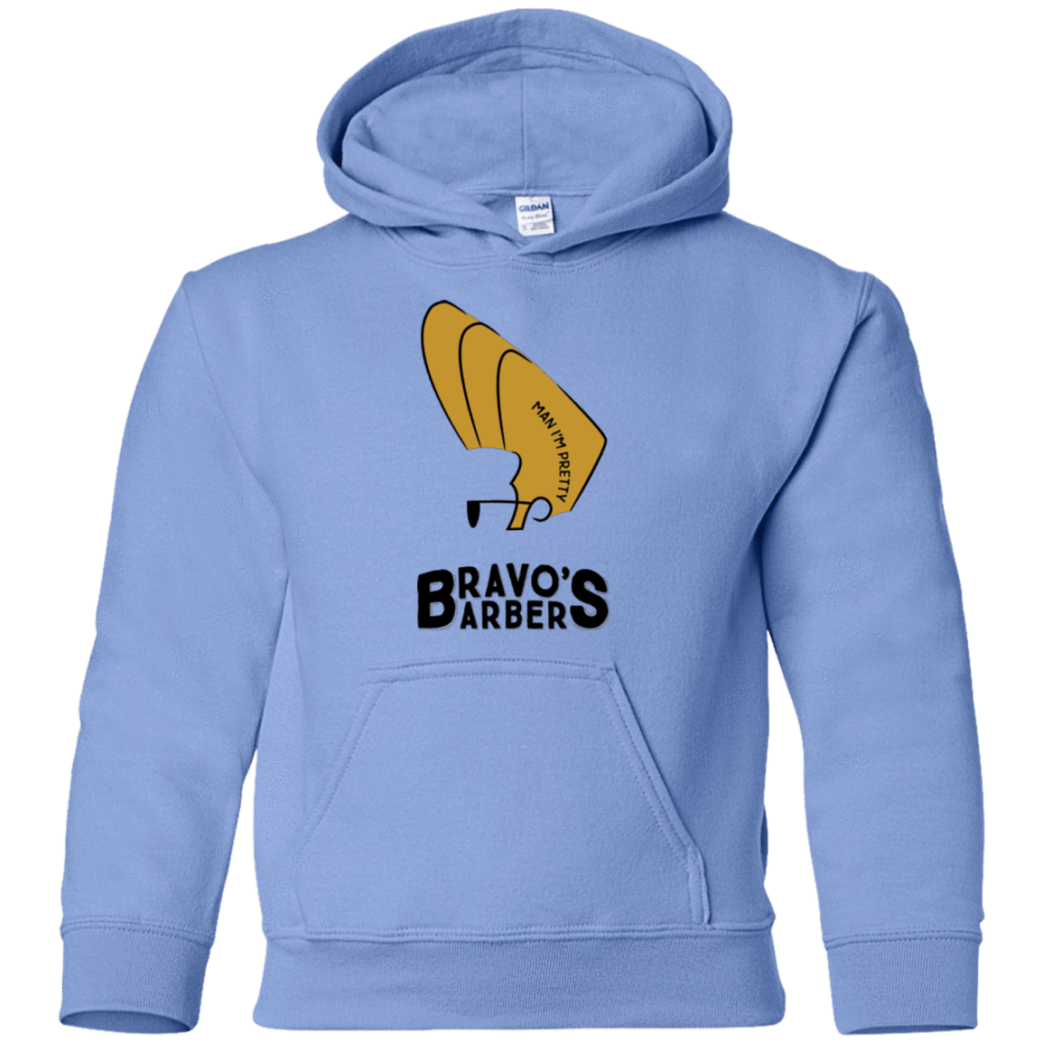 Sweatshirts Carolina Blue / YS Bravos Barbers Youth Hoodie