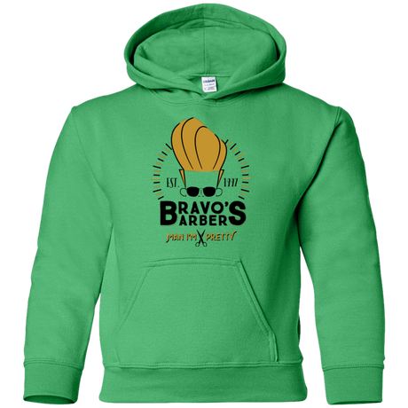 Sweatshirts Irish Green / YS Bravos Barbers Youth Hoodie