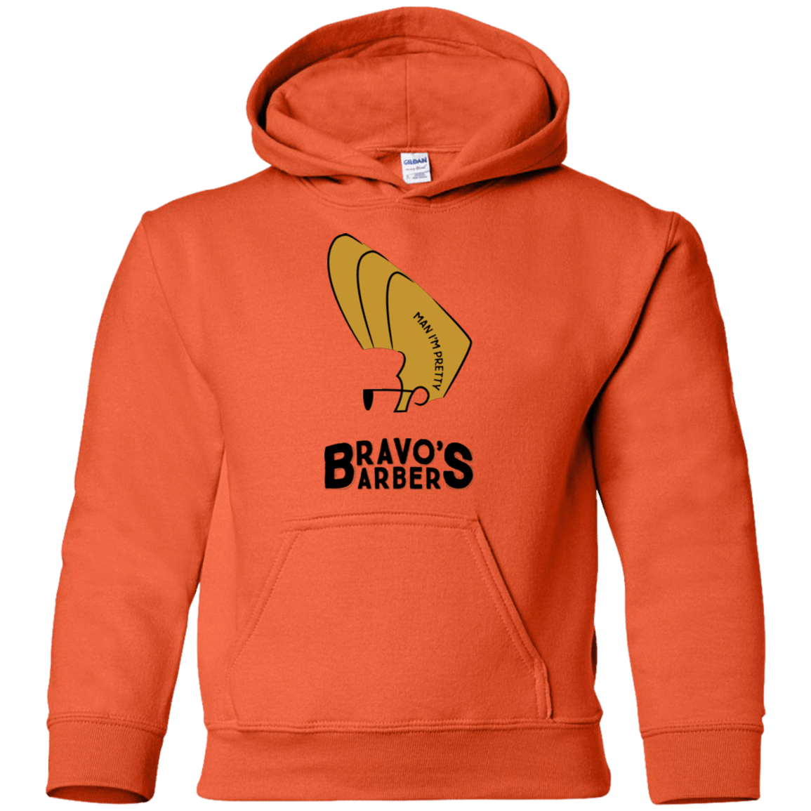 Sweatshirts Orange / YS Bravos Barbers Youth Hoodie