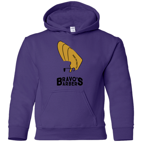 Sweatshirts Purple / YS Bravos Barbers Youth Hoodie