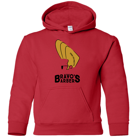 Sweatshirts Red / YS Bravos Barbers Youth Hoodie