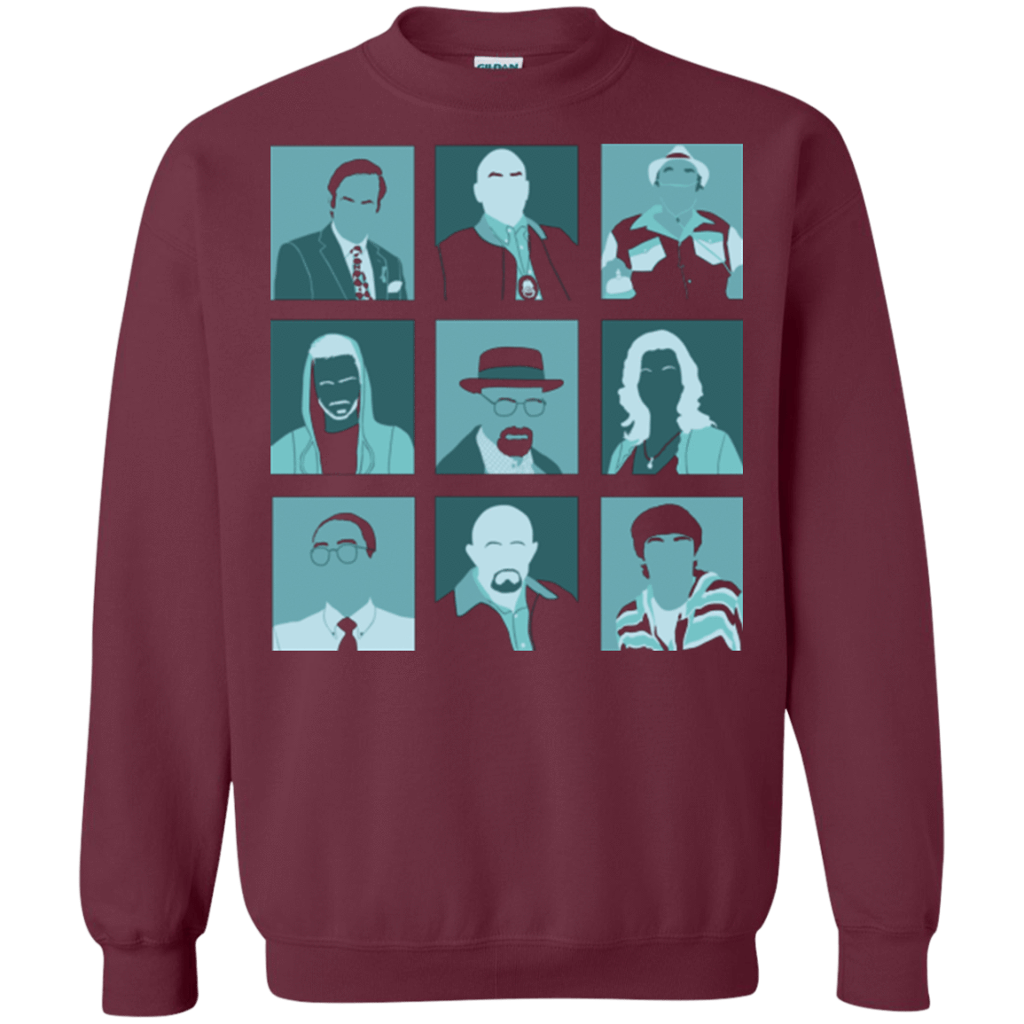 Sweatshirts Maroon / Small Breaking Pop Crewneck Sweatshirt