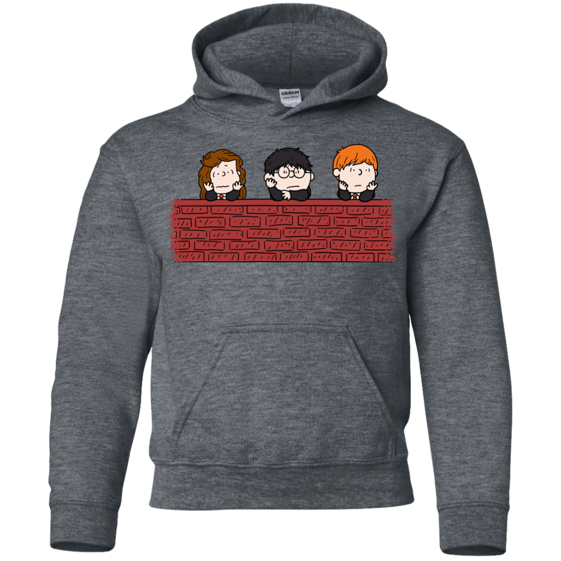 Sweatshirts Dark Heather / YS Brick Wall Youth Hoodie