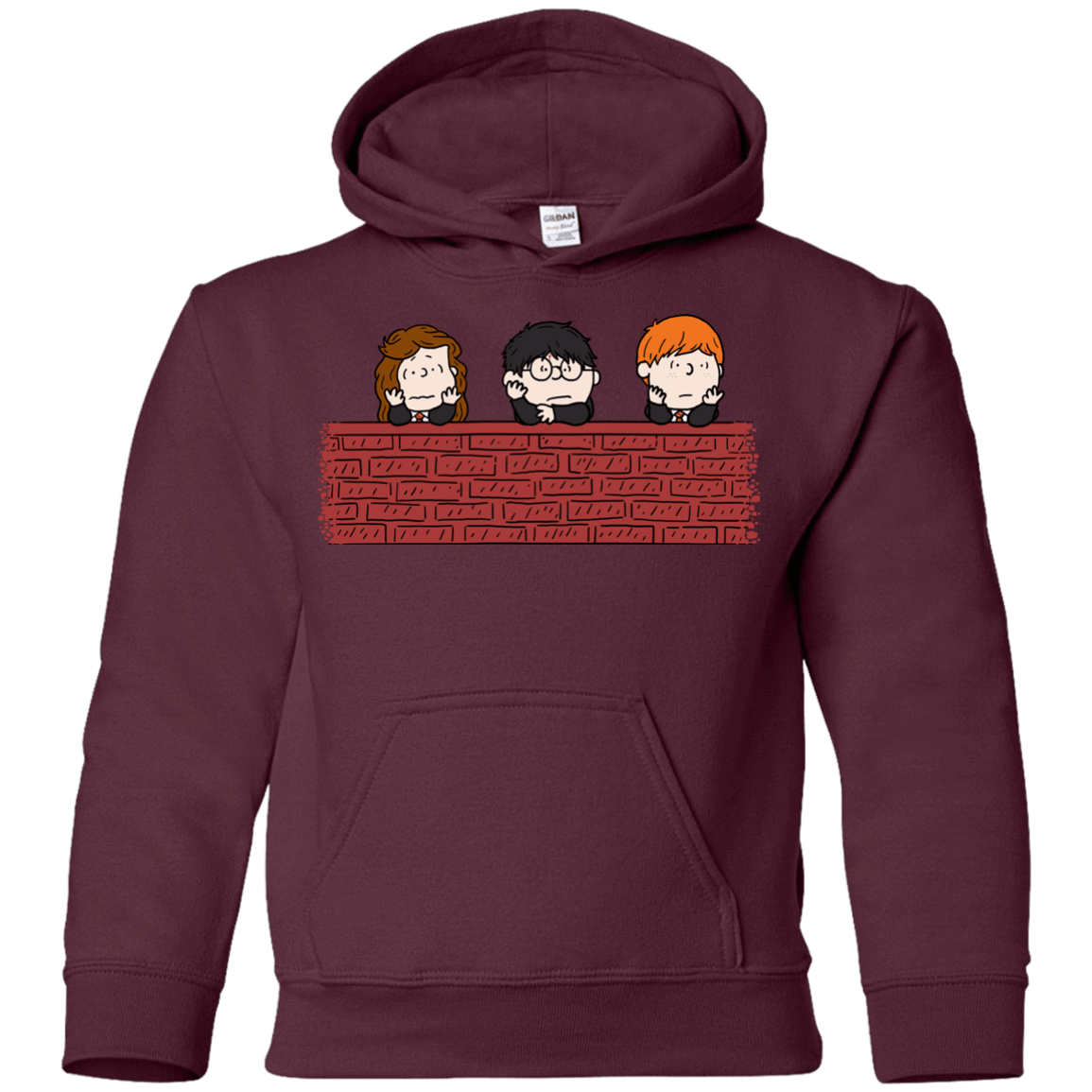 Sweatshirts Maroon / YS Brick Wall Youth Hoodie
