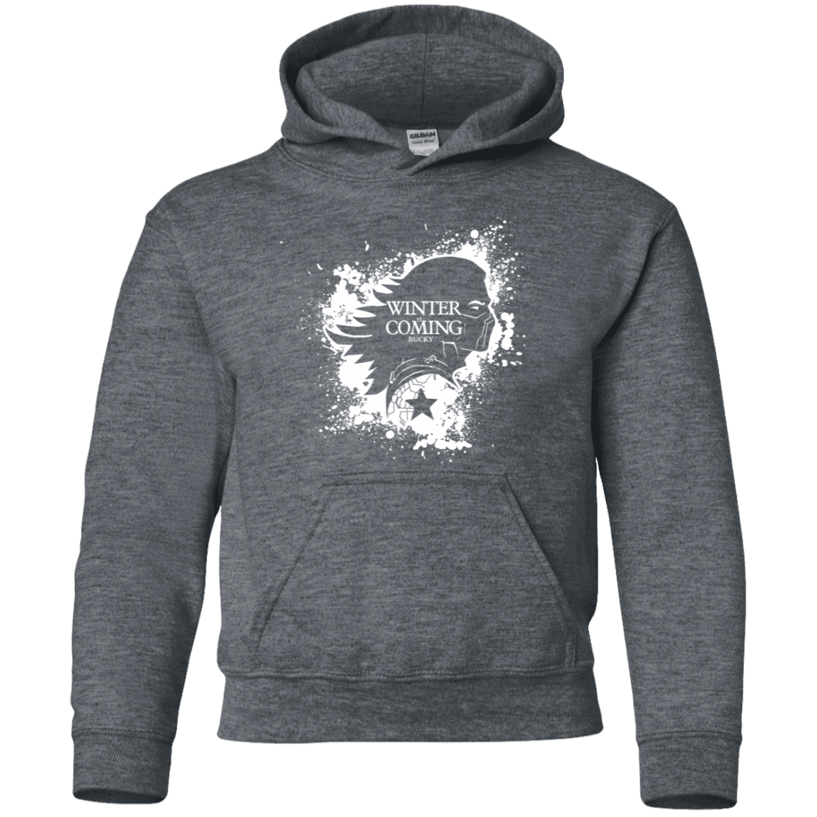 Sweatshirts Dark Heather / YS Bucky Black Youth Hoodie