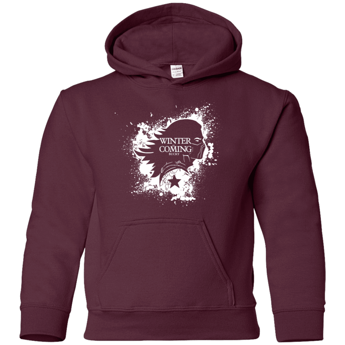 Sweatshirts Maroon / YS Bucky Black Youth Hoodie